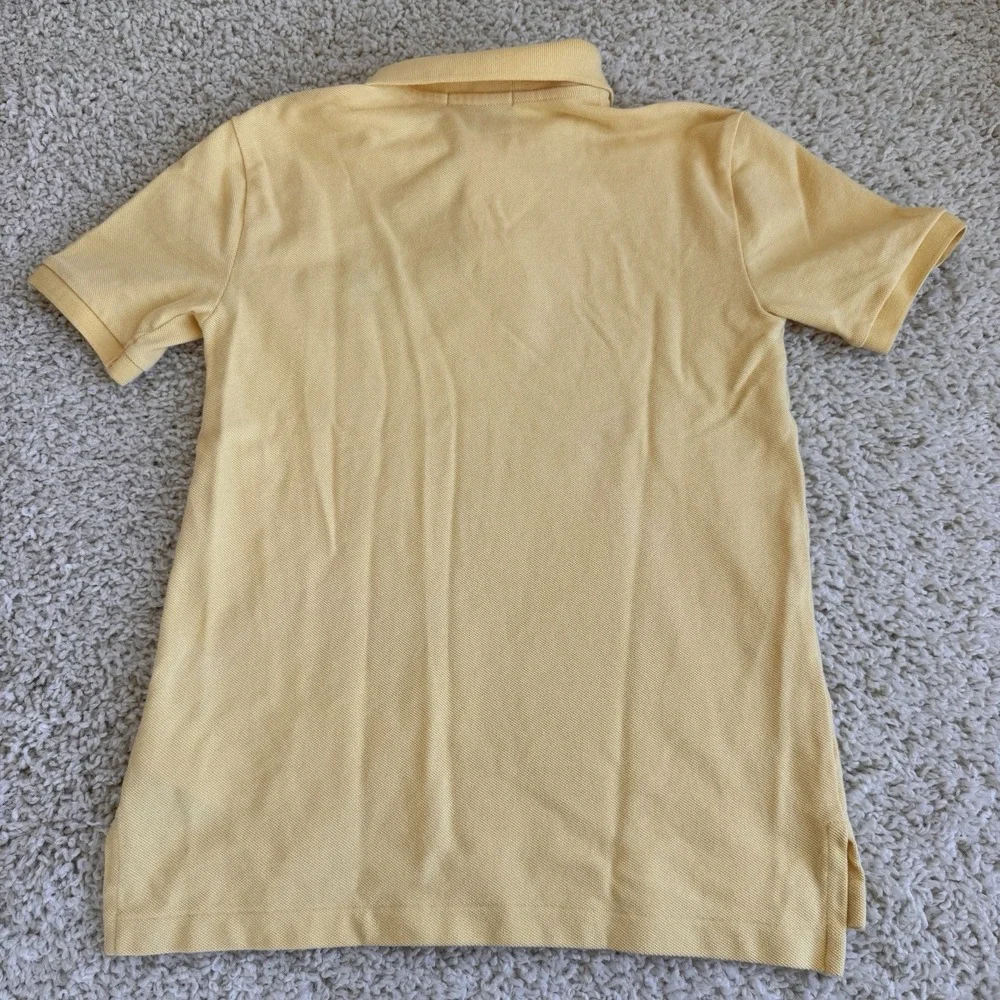 Lot Of 3 Pool Ralph Lauren Boys Classic Fit Polo Size M 10-12 White Grey Yellow